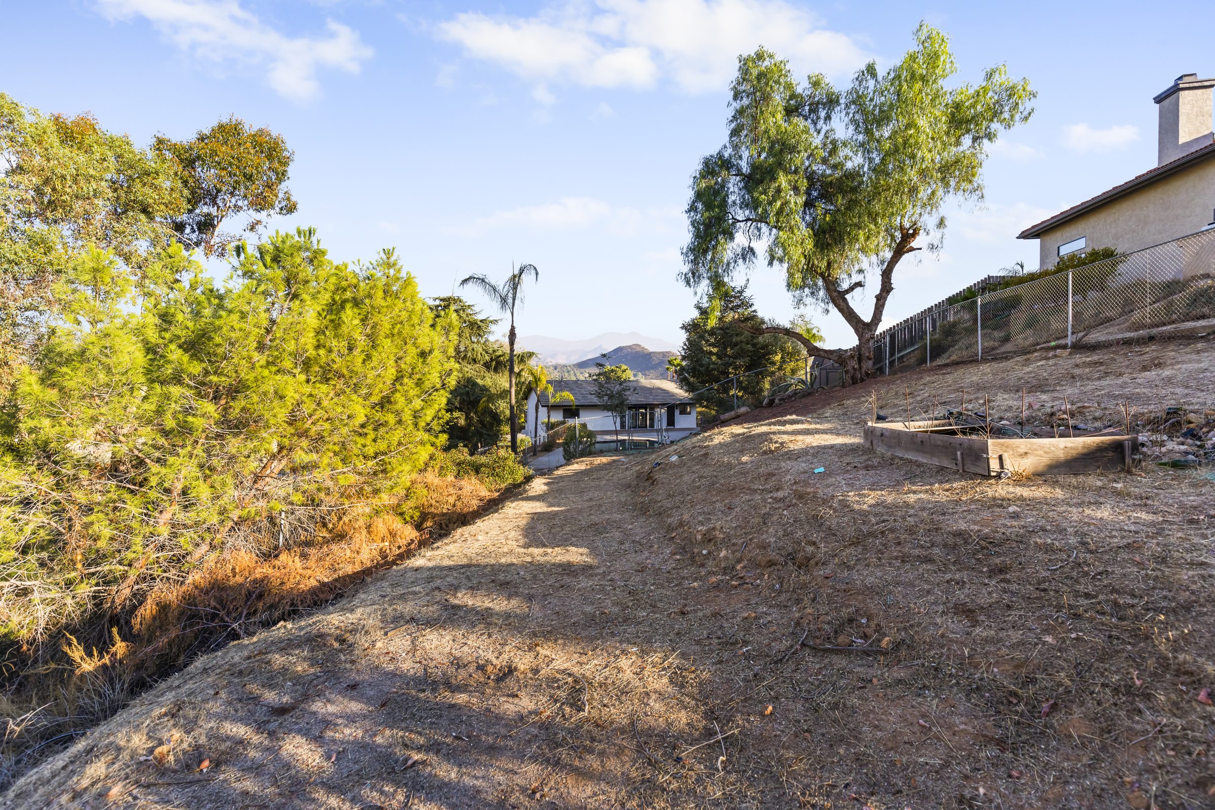 An undeveloped parcel with approved plans, waiting on construction